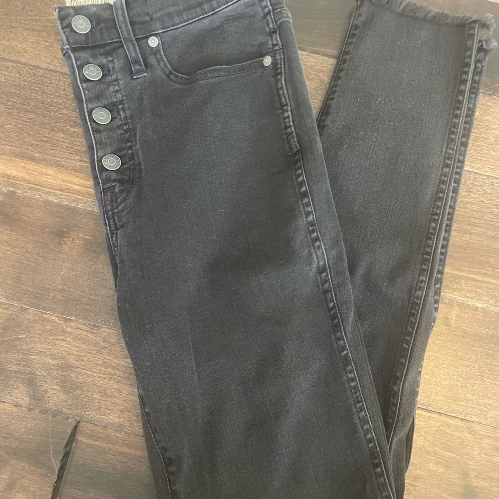 Madewell High-Rise Black Button-Fly Jeans NWT